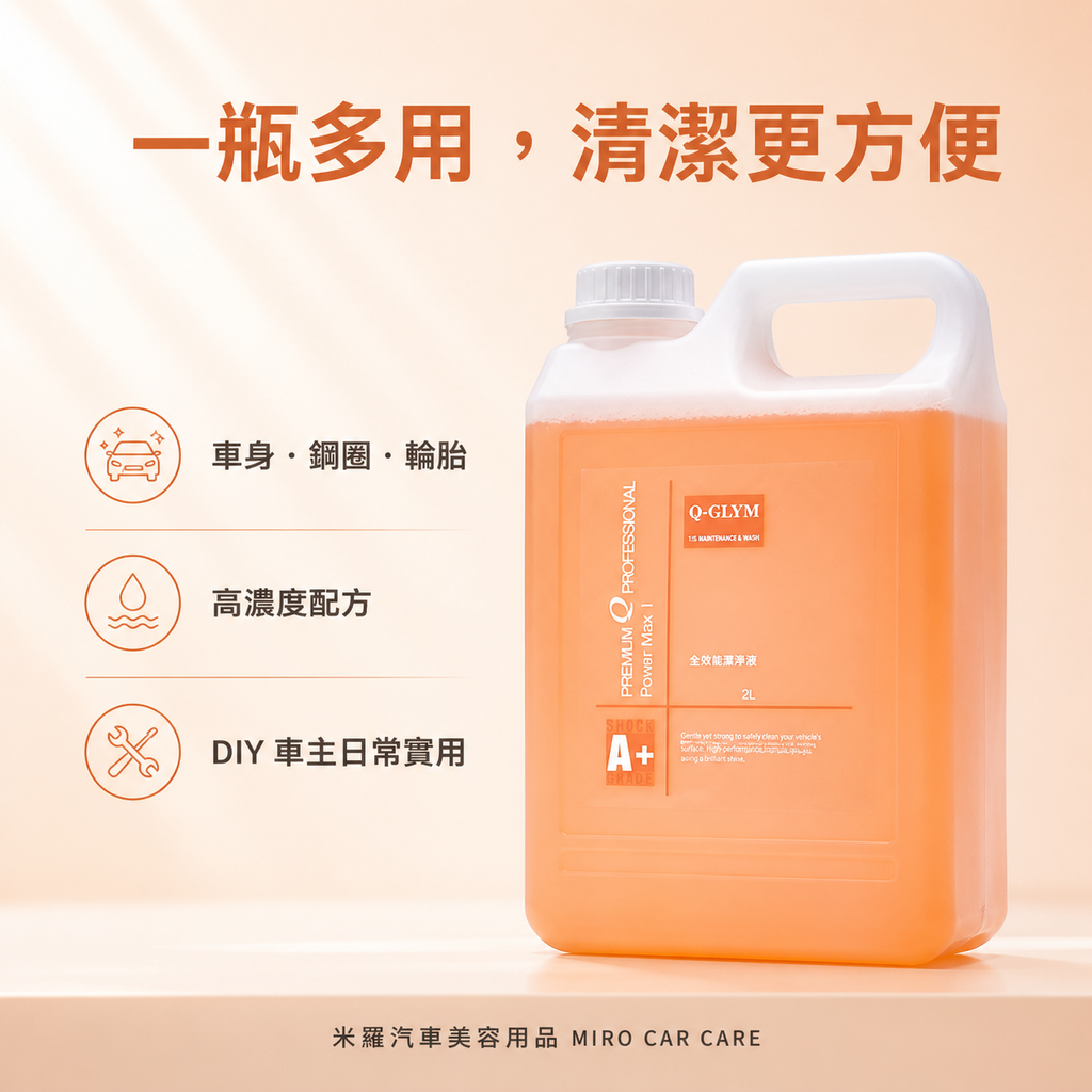 Q‑GLYM 多功能萬用清潔劑 2L_一瓶多用清潔更方便