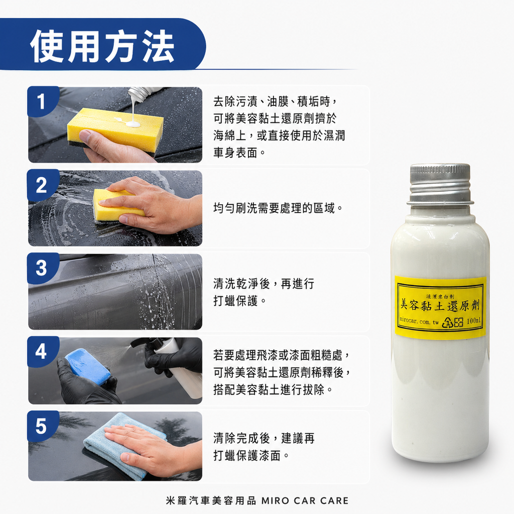 美容黏土還原劑 100ml_使用方法