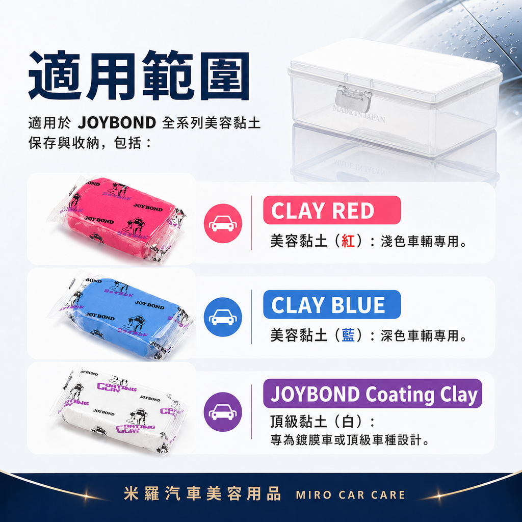 JOYBOND 黏土保存盒_適用範圍