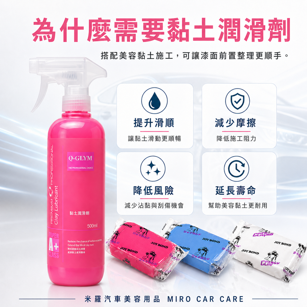 Q-GLYM 黏土潤滑劑 500ml_為什麼需要黏土潤滑劑