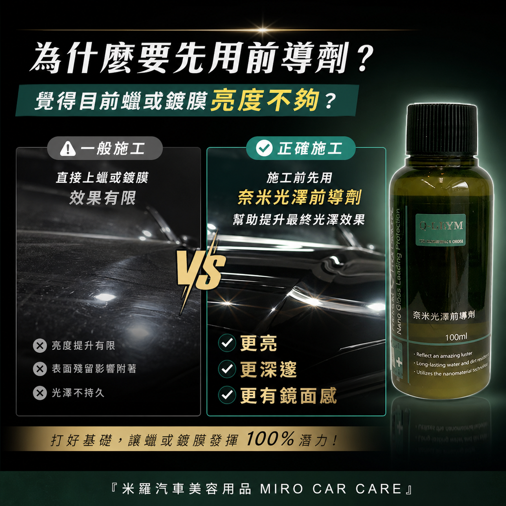 Q-GLYM 奈米光澤前導劑100ml_為什麼要先用前導劑