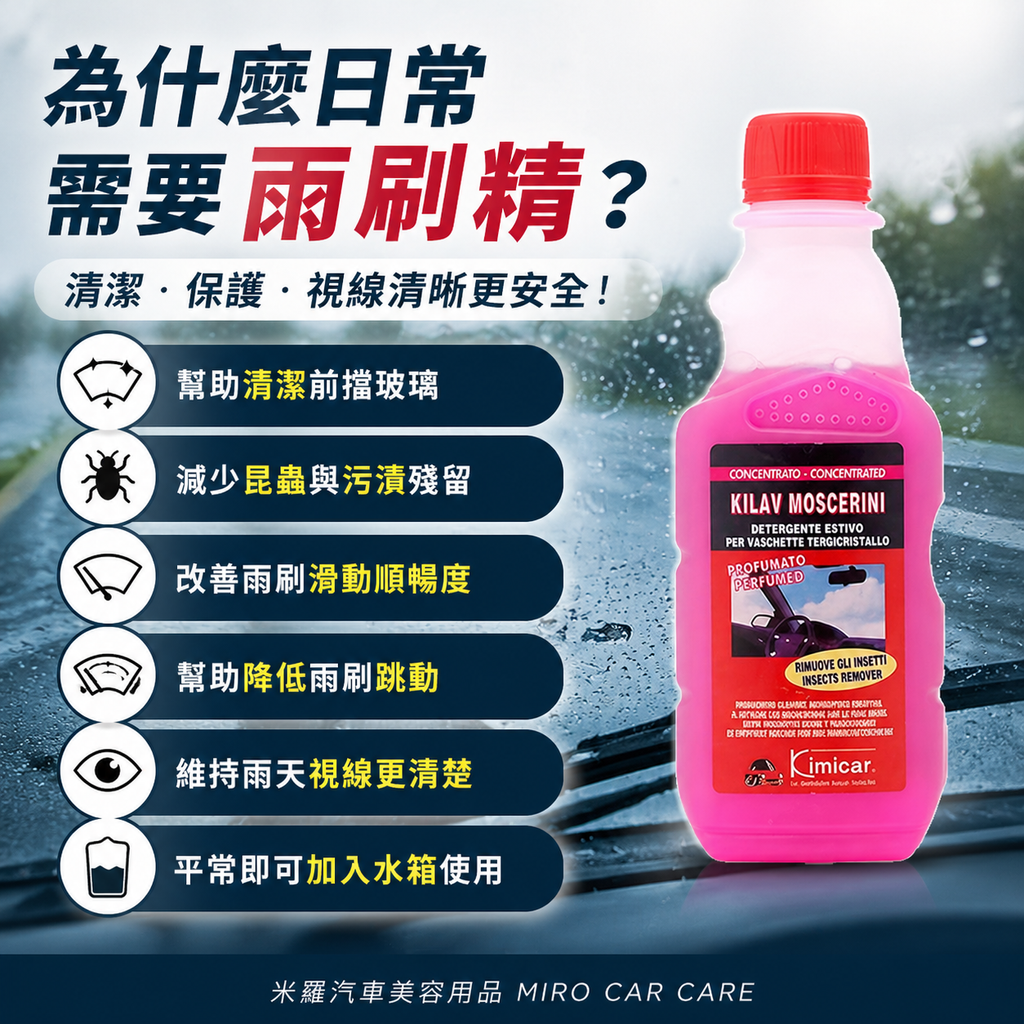 雨刷精 250ml_為什麼日常需要雨刷精