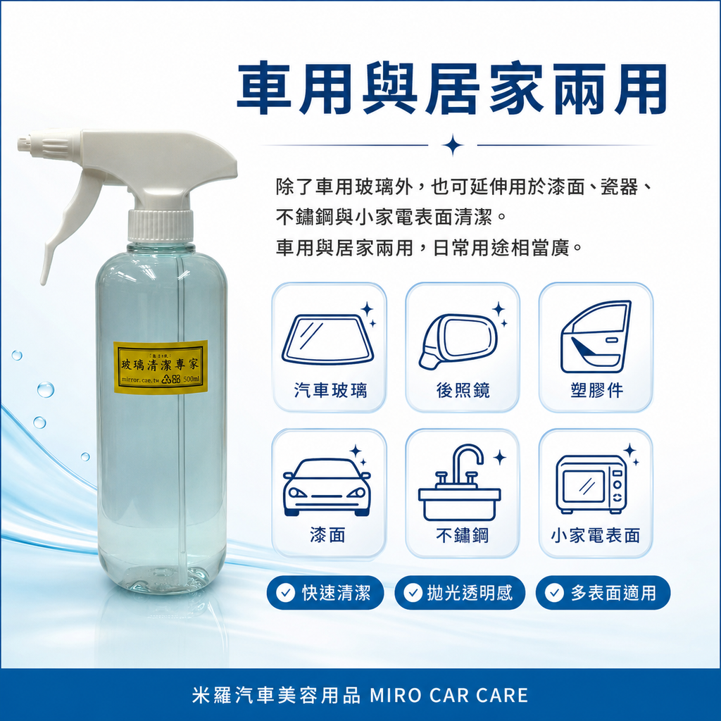 玻璃專家清潔劑 500ml_車用與居家兩用