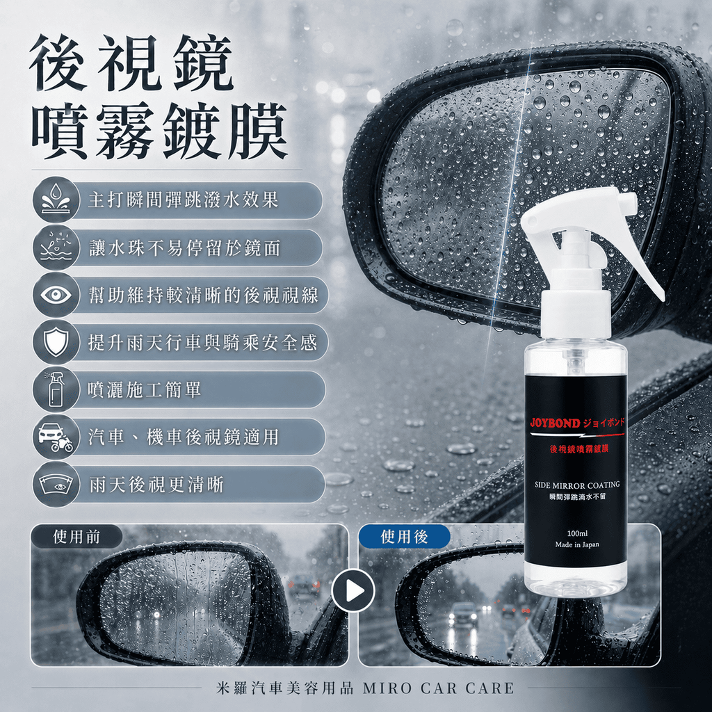 JOYBOND 後視鏡噴霧鍍膜_產品說明