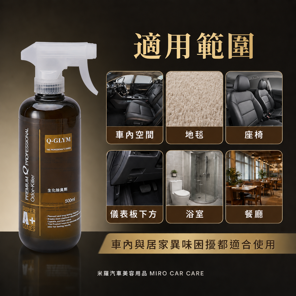Q-GLYM 生化除臭劑 500ml_適用範圍