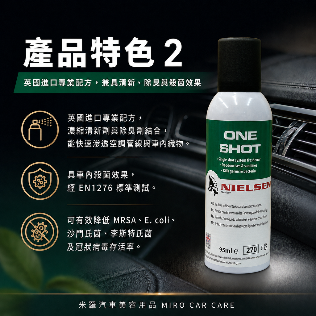 Nielsen ONE SHOT 除臭噴霧 95ml_產品特色2