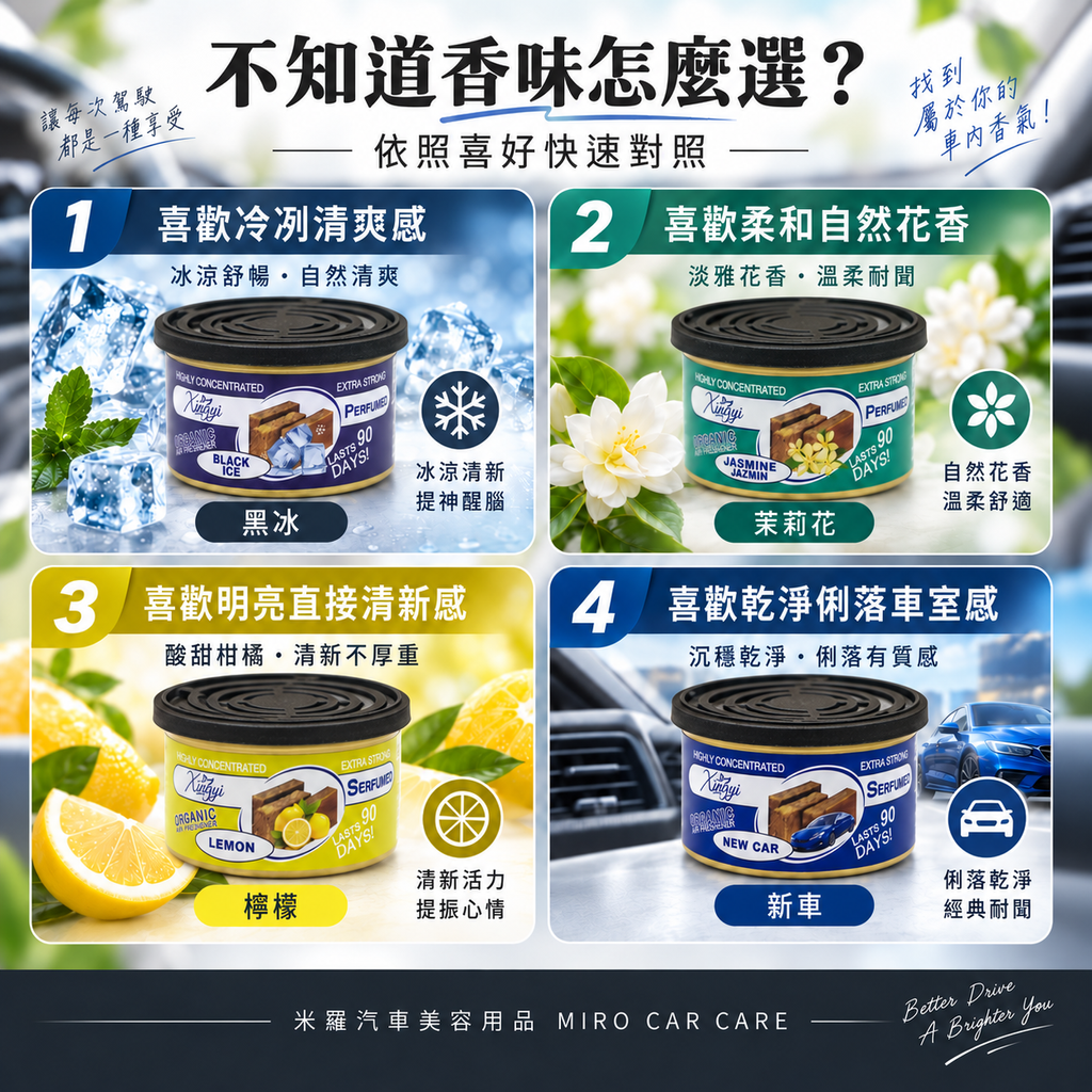 木質鐵罐車用香薰_不知道香味怎麼選