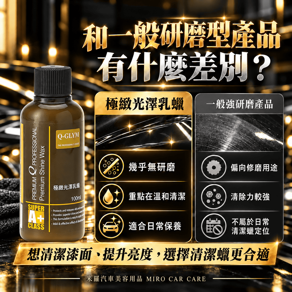 Q-GLYM 極緻光澤乳蠟 100ml_5差異比較圖