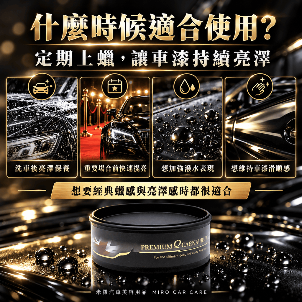 Q-GLYM 頂級 T1 棕櫚蠟 250g_6適用時機圖