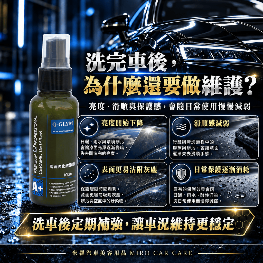 Q-GLYM 英國陶瓷強化維護劑 100m_3常見問題
