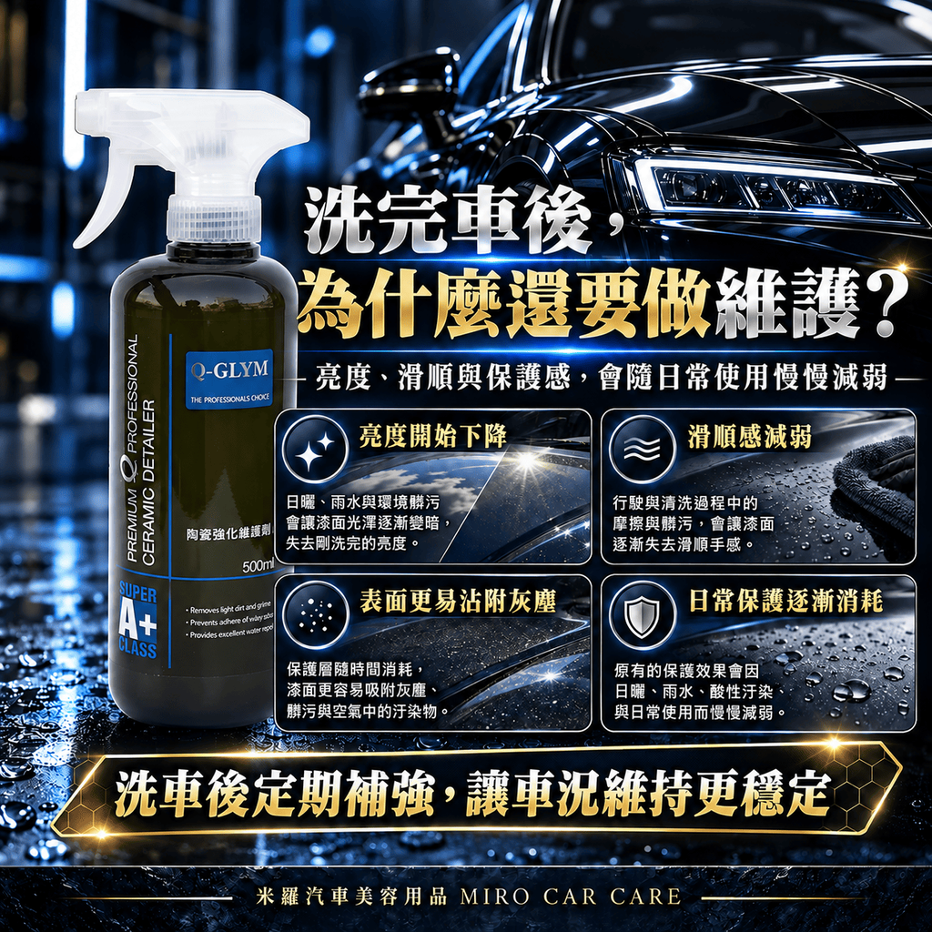 Q-GLYM 英國陶瓷強化維護劑 500m_3常見問題