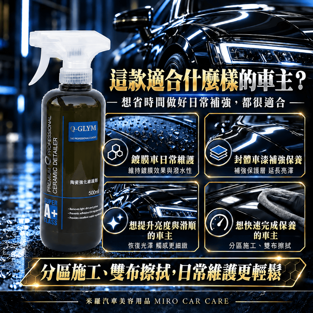 Q-GLYM 英國陶瓷強化維護劑 500m_4適合什麼樣的車主