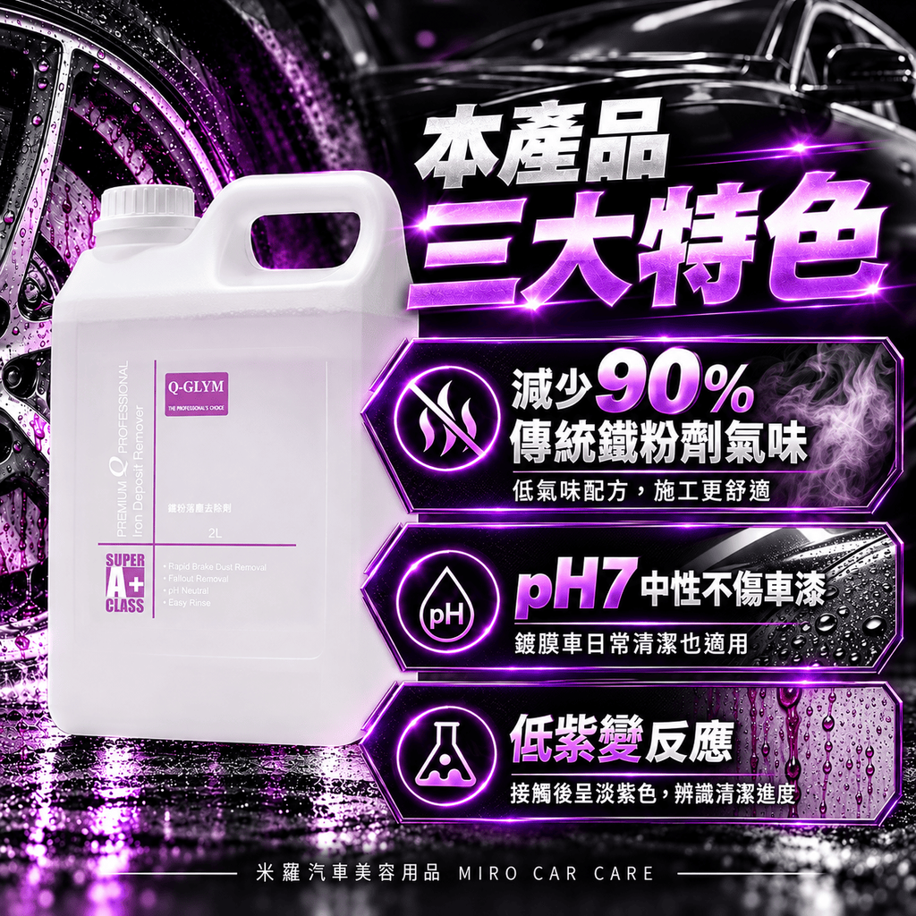 Q-GLYM 鐵粉去除劑 2L_2本產品三大特色