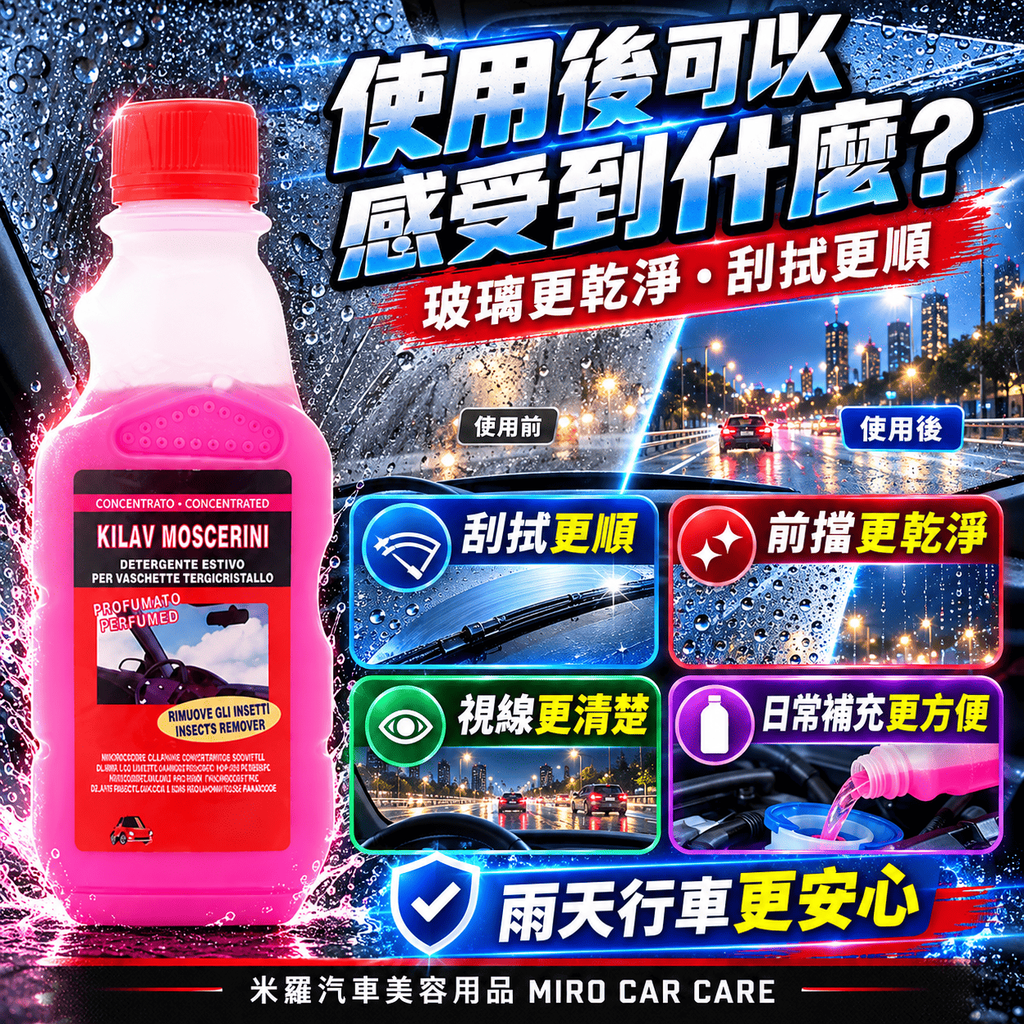 雨刷精 250ml_6使用後可以感受到什麼