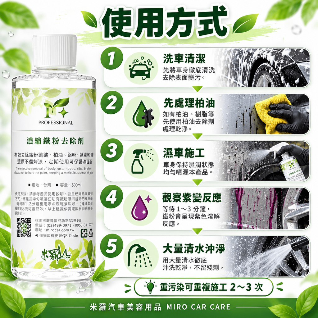 濃縮鐵粉去除劑 500ml_7使用方式