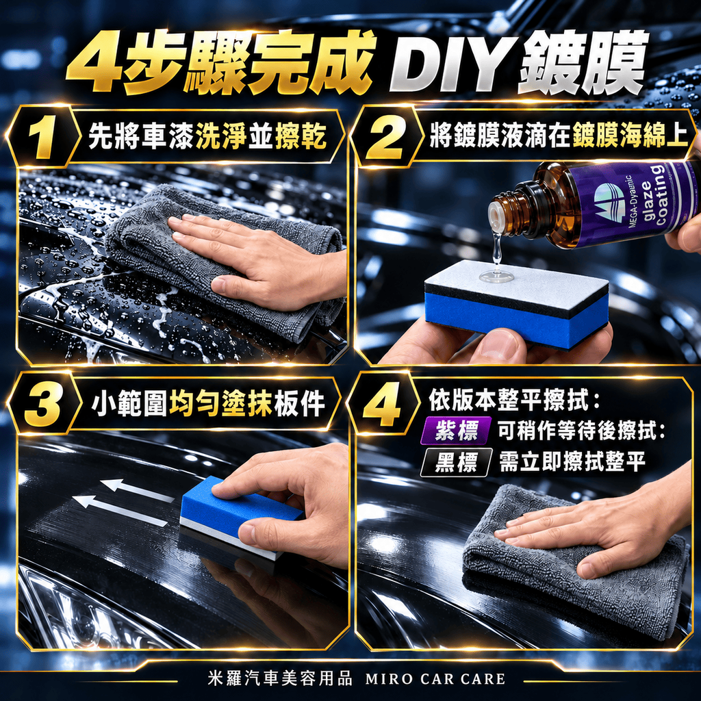 美研動力 奈米塗層釉元素 50ml_7四步驟完成DIY鍍膜