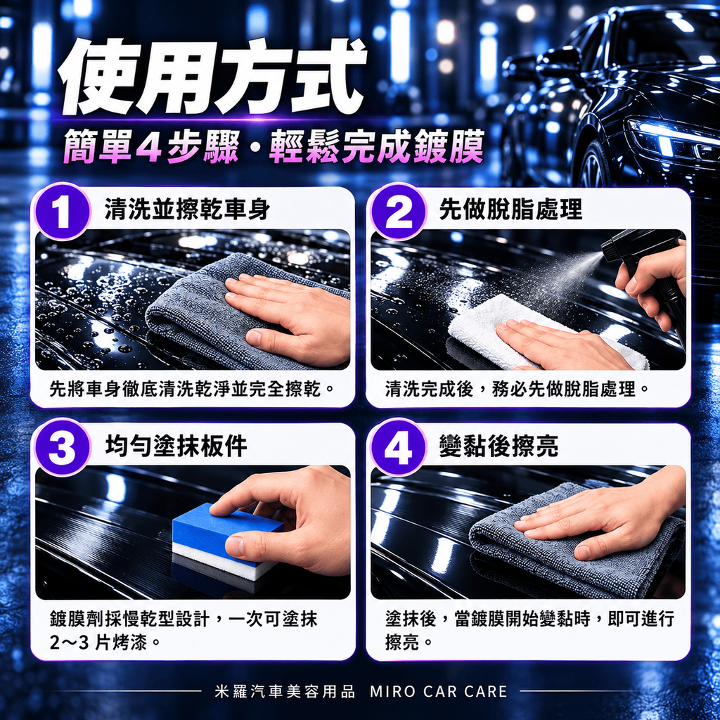 LENTO 汽車鍍膜 50ml_7使用方式
