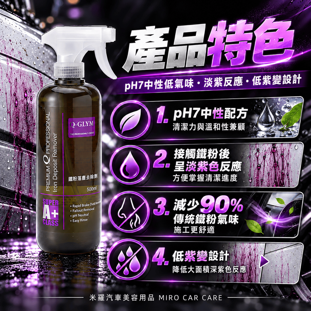 Q-GLYM 鐵粉去除劑 500ml_3產品特色