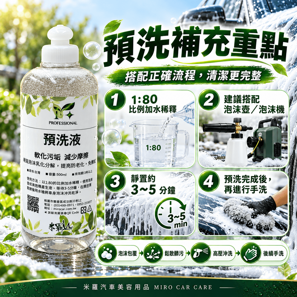 高泡沫汽車預洗液 500ml_5預洗補充重點