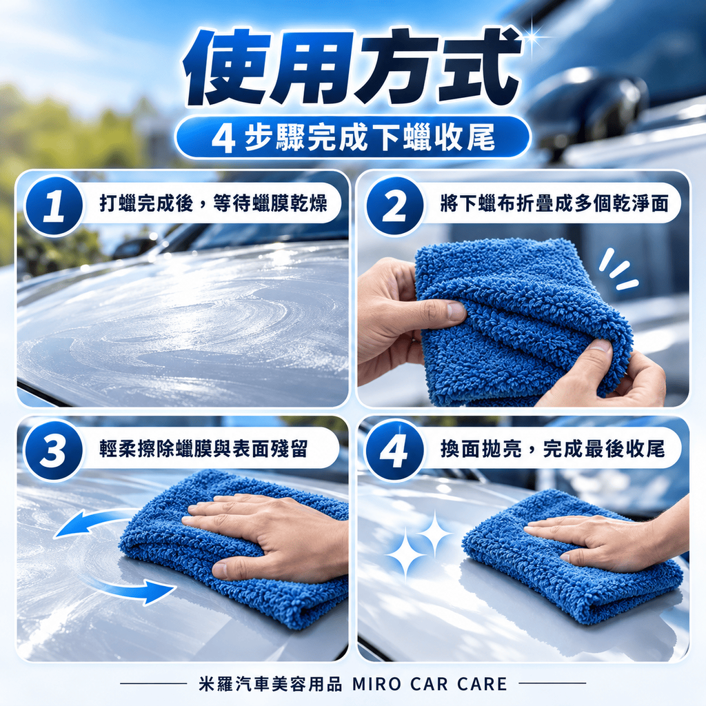 MIT 台灣製 藍色下蠟布 30x30cm_7使用方式