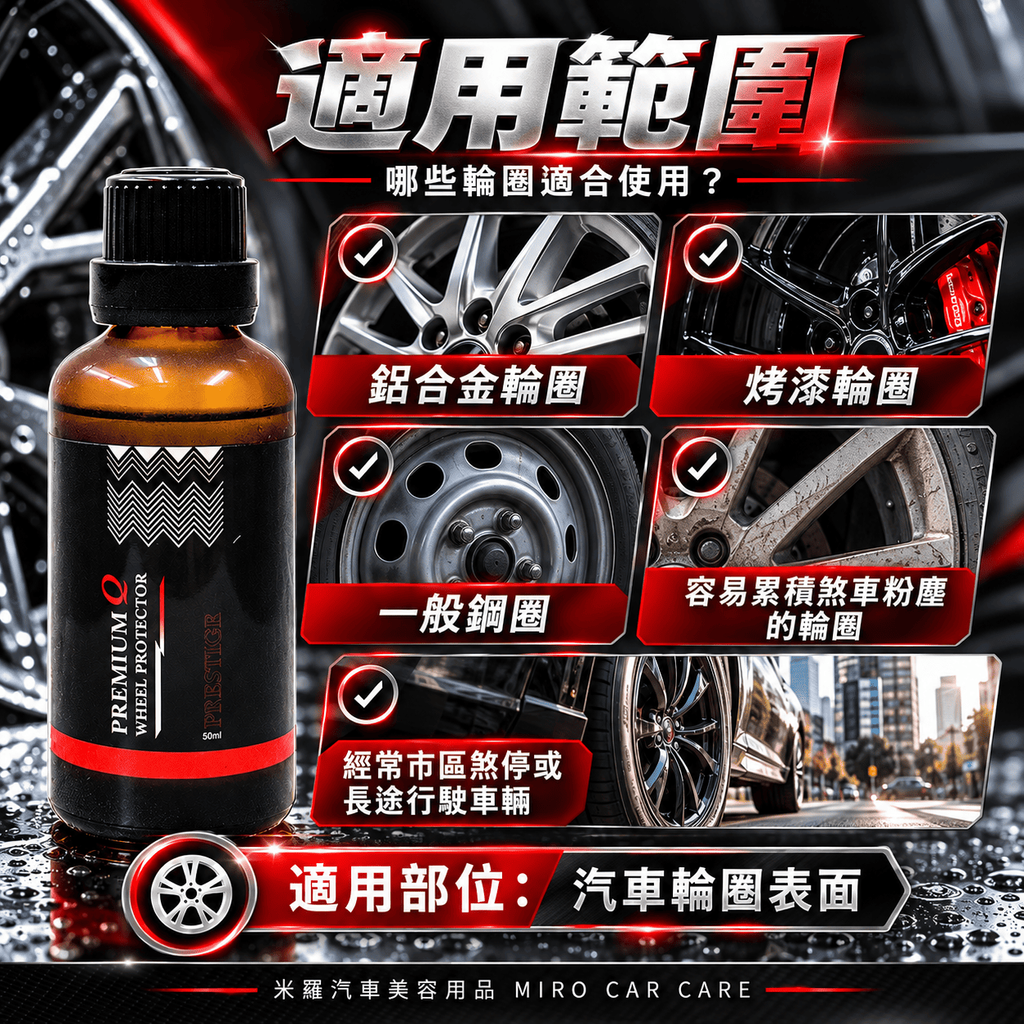 Q-GLYM PREMIUM 鋼圈鍍膜 50ml_5適用範圍