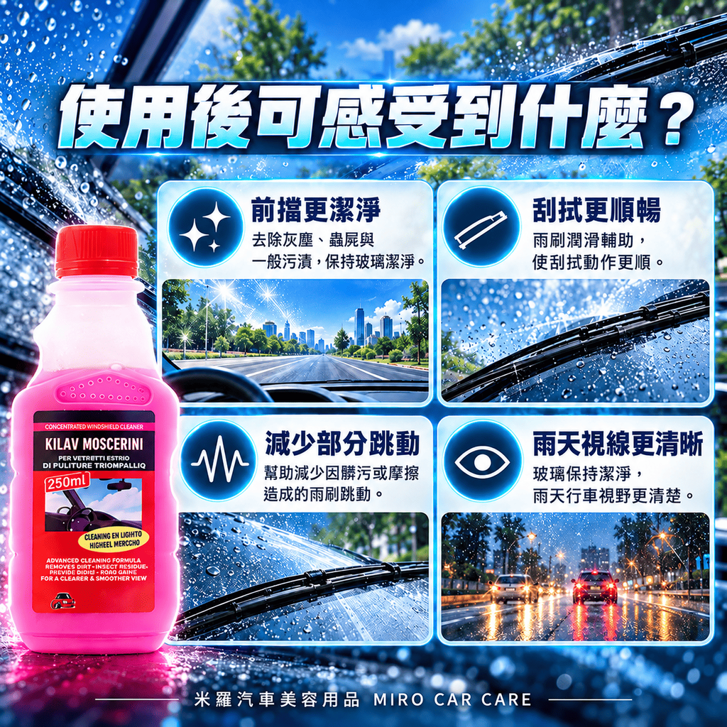 雨刷精 250ml_5使用後可感受到什麼