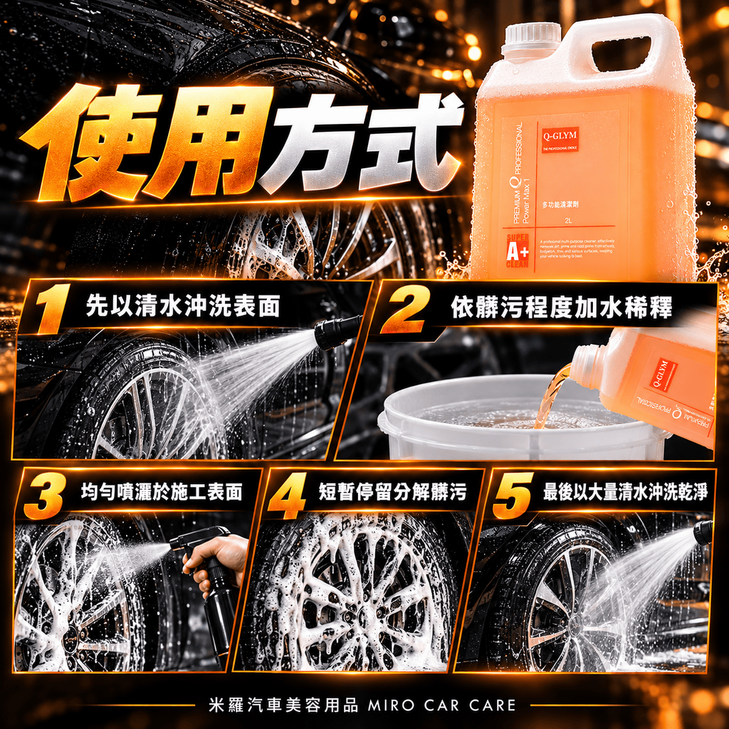 Q-GLYM 多功能清潔劑 2L_7使用方式