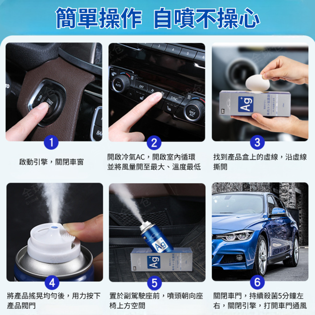 銀離子除臭噴霧-操作步驟