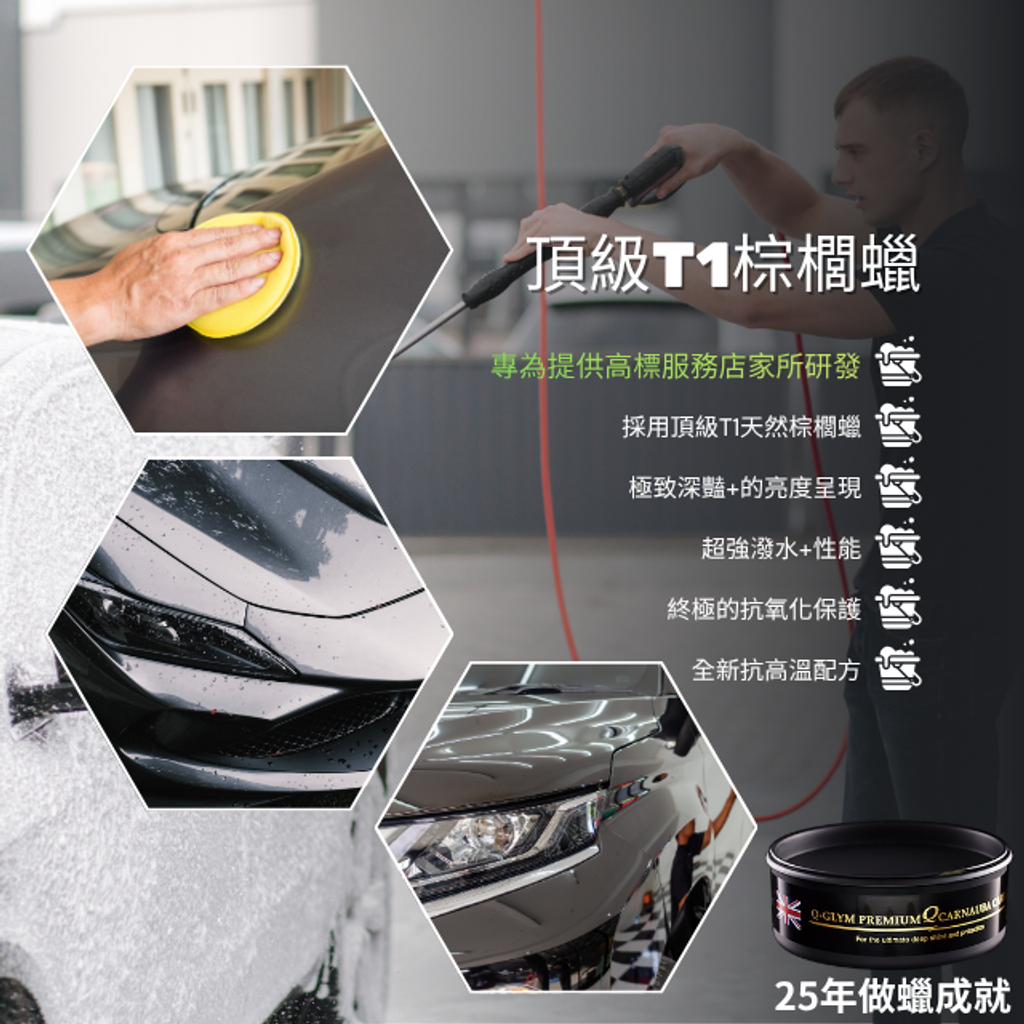 Q-GLYM頂級T1棕櫚蠟-打蠟後效果