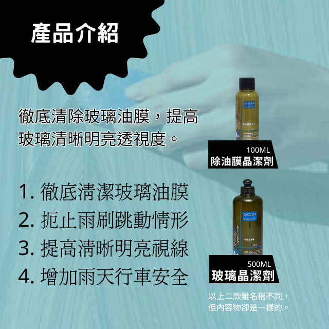 Q-GLYM玻璃晶潔劑-產品介紹