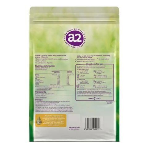 a2 Full cream 1 kg - back