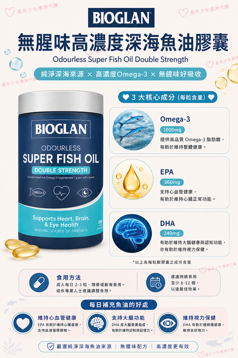 Bioglan Odourless Super Fish Oil Double Strength 200-2