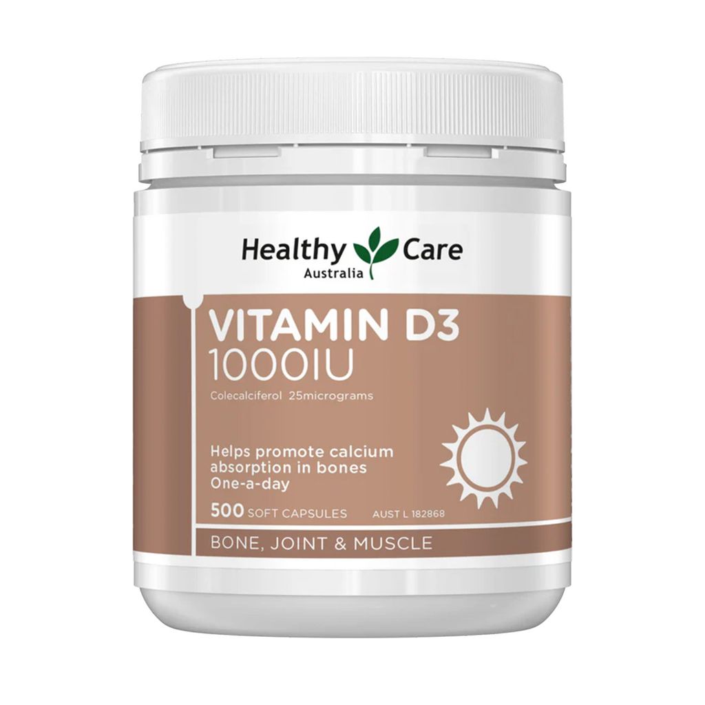 Healthy Care維他命D3膠囊500粒