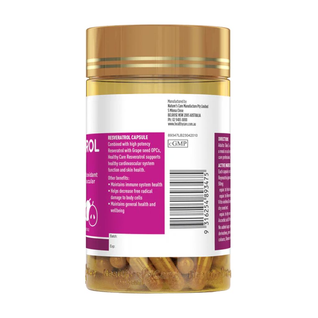 Healthy Care葡萄白藜蘆醇膠囊180粒-3
