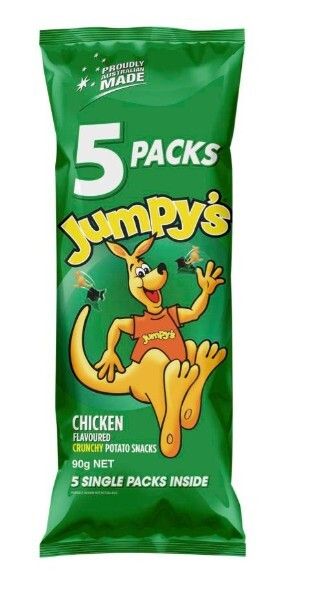 Jumpys Chicken Potato Chips Multipack School Snacks 5 Pack