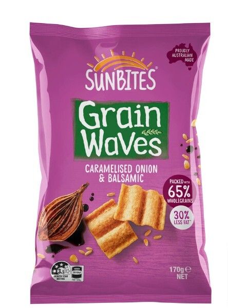 Sunbites Grain Waves Caramelised Onion And Balsamic Vinegar Chips 170g