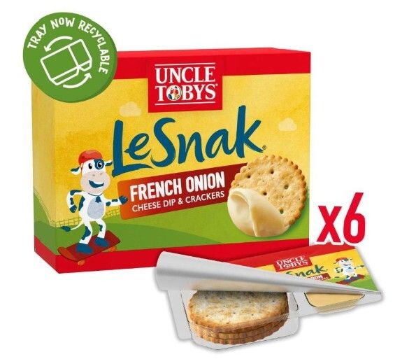 Uncle Tobys Le Snak French Onion Dip & Crackers School Lunchbox Snacks 132g