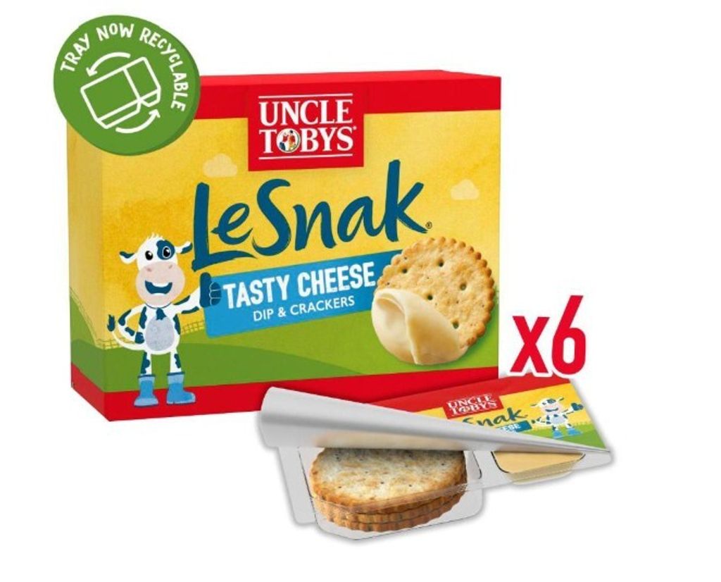 Uncle Tobys Le Snak Tasty Cheese Dip & Crackers School Lunchbox Snacks 132g
