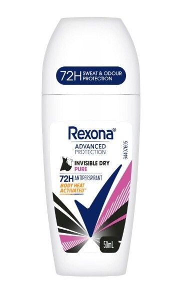 Rexona Advanced Protection Antiperspirant Roll On Invisible Pure 50mL