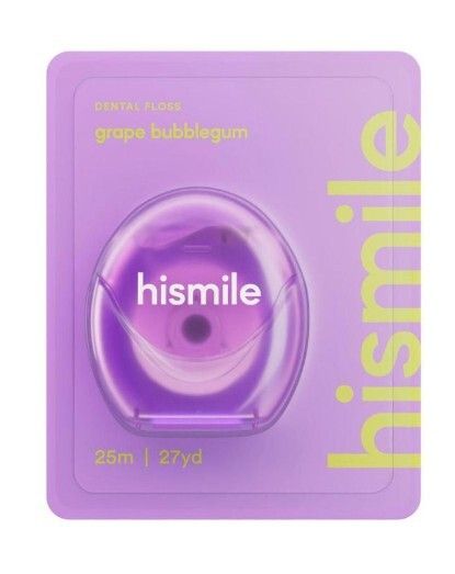 Hismile Dental Floss Grape Bubblegum 25m 1 Pack