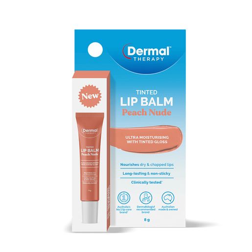 Dermal Therapy Tinted Lip Balm Peach Nude 8g