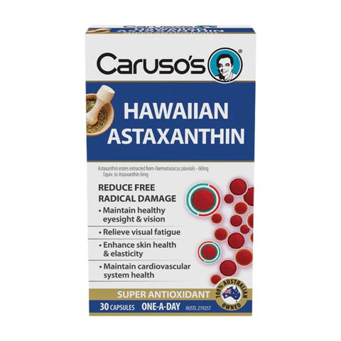 Carusos Hawaiian Astaxanthin 30 Capsules