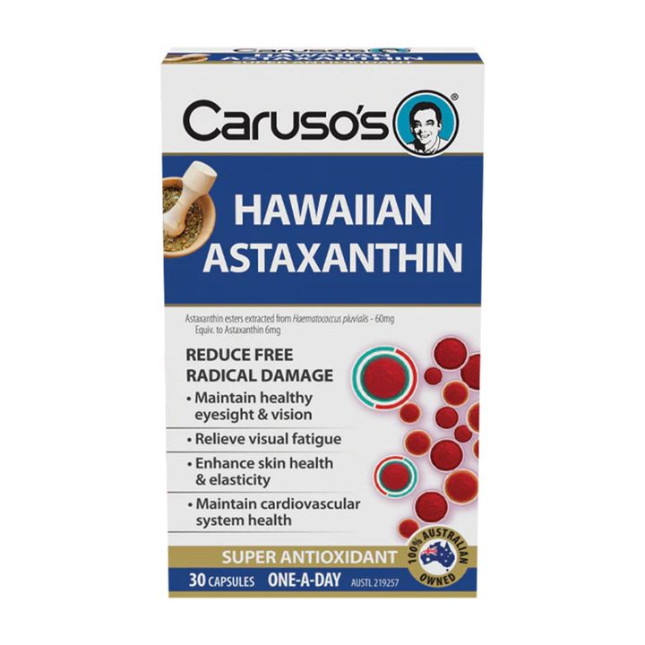 Carusos Hawaiian Astaxanthin 30 Capsules