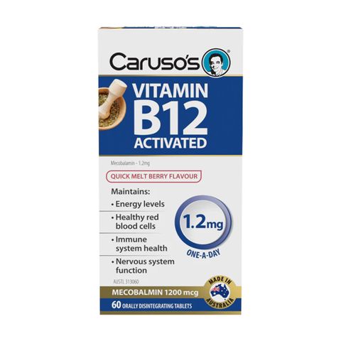 Carusos Vitamin B12 Activated 1200mcg 60tab