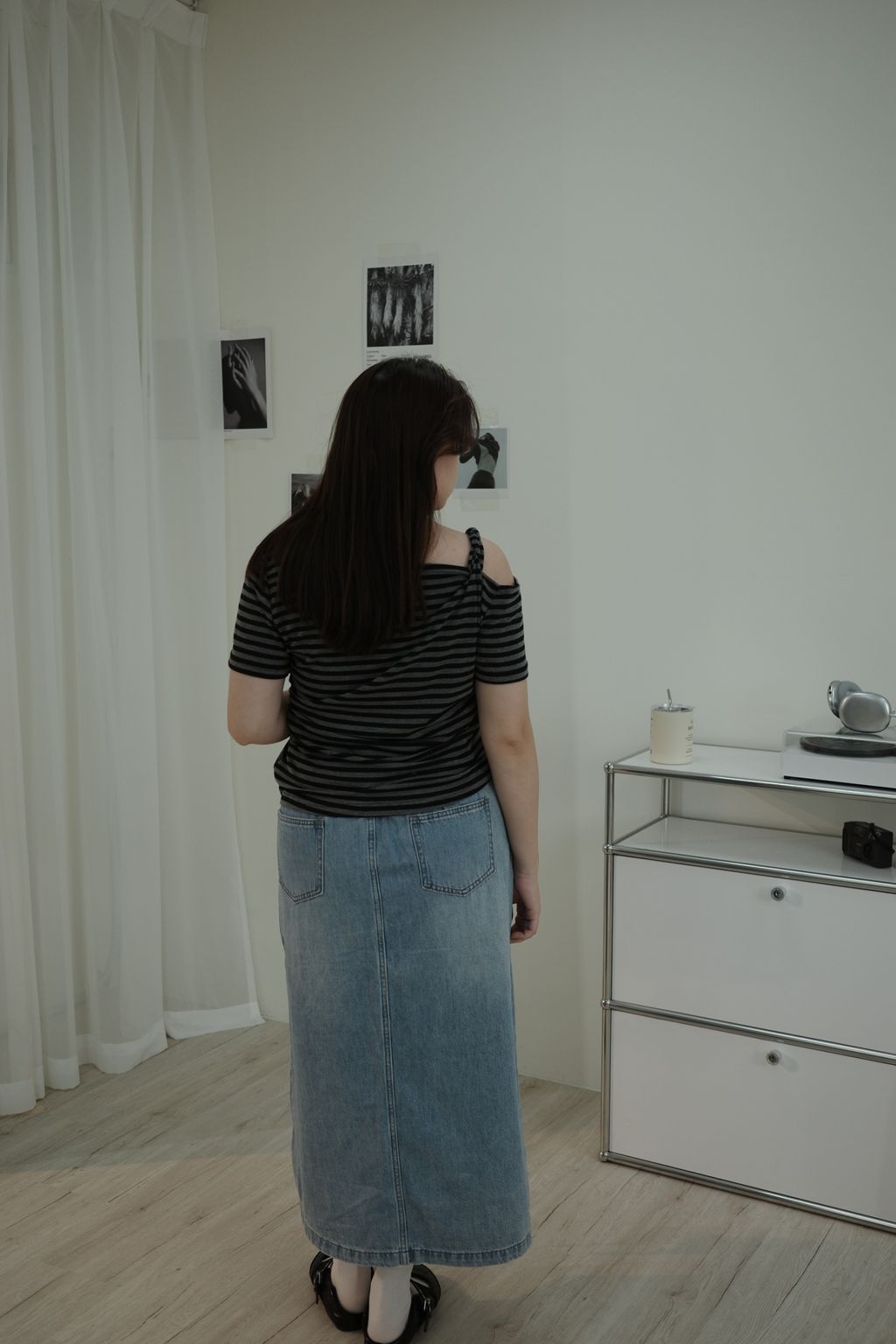 LINE_ALBUM_斜肩腰身條紋衣_260710_1