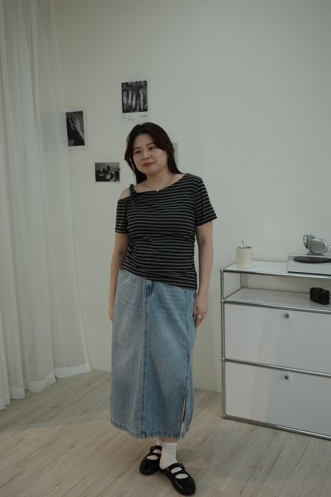 LINE_ALBUM_斜肩腰身條紋衣_260710_5