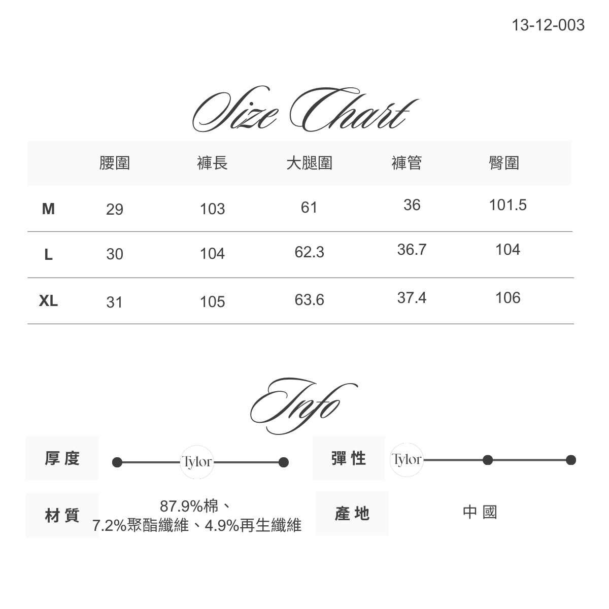13-12-003 「春夏丹寧」復古水洗 直筒長褲