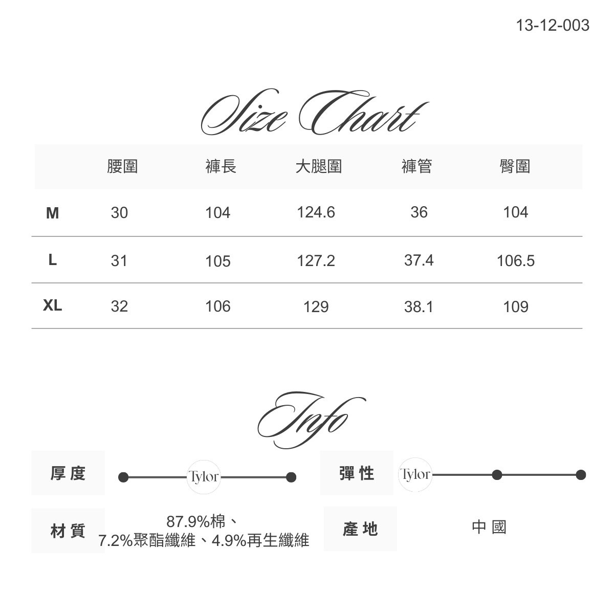 13-12-003 「春夏丹寧」復古水洗 直筒長褲