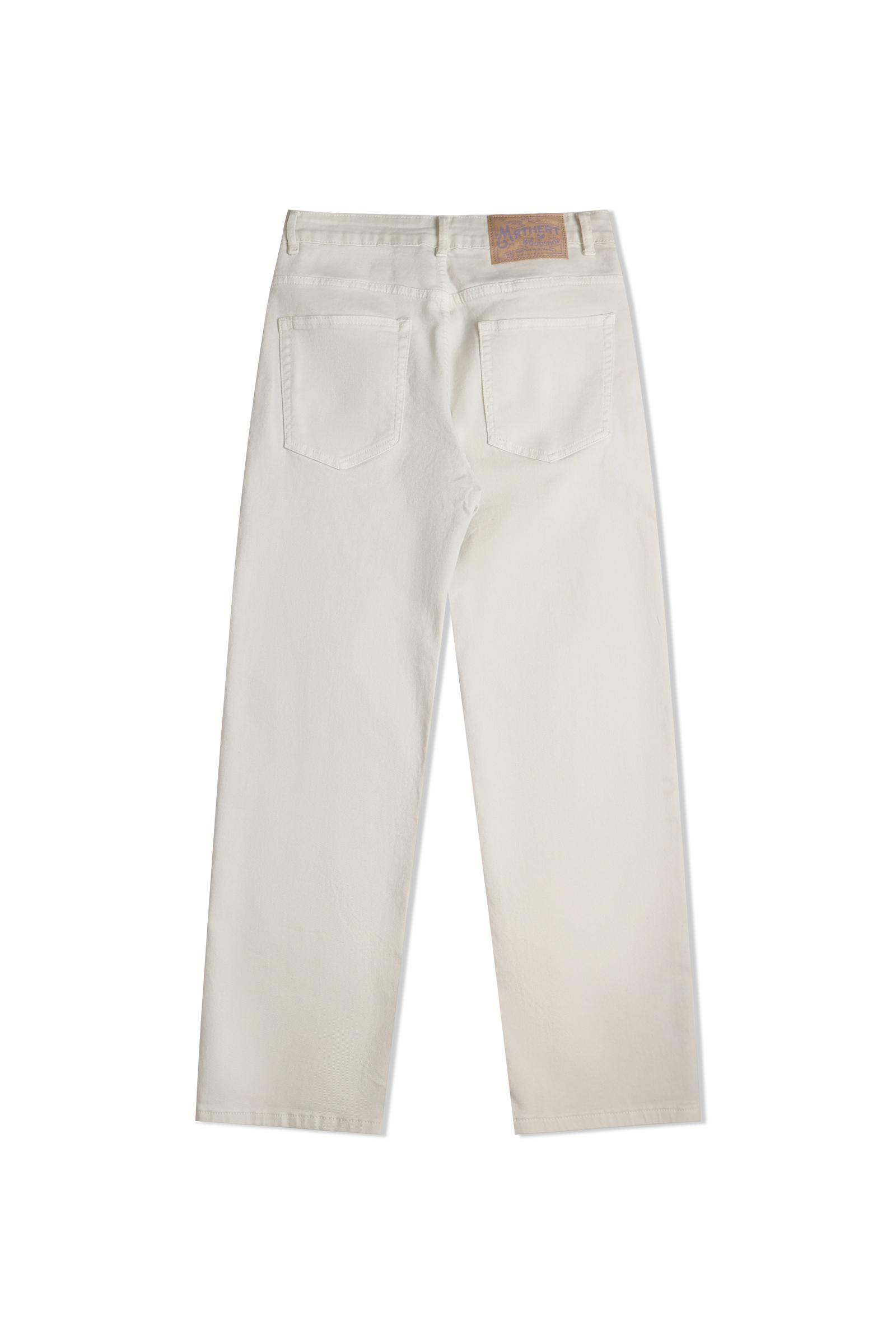 IMG_1251塗鴉皮標 素面直筒單寧長褲