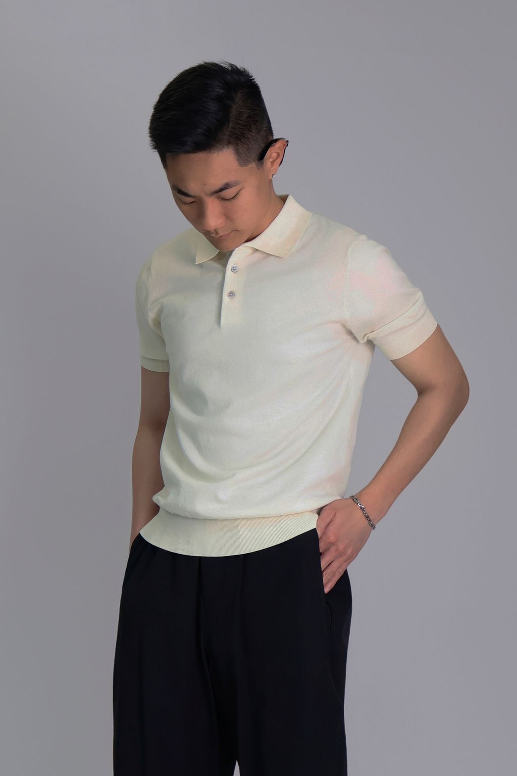 IMG_1547高質感針織 鈕扣 短袖POLO衫-H